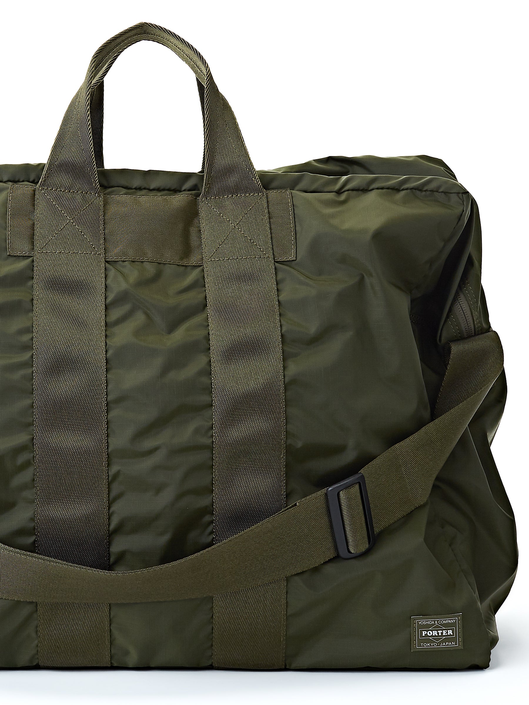 Porter-Yoshida & Co 2-way Flex Duffle Bag Olive - Image 3