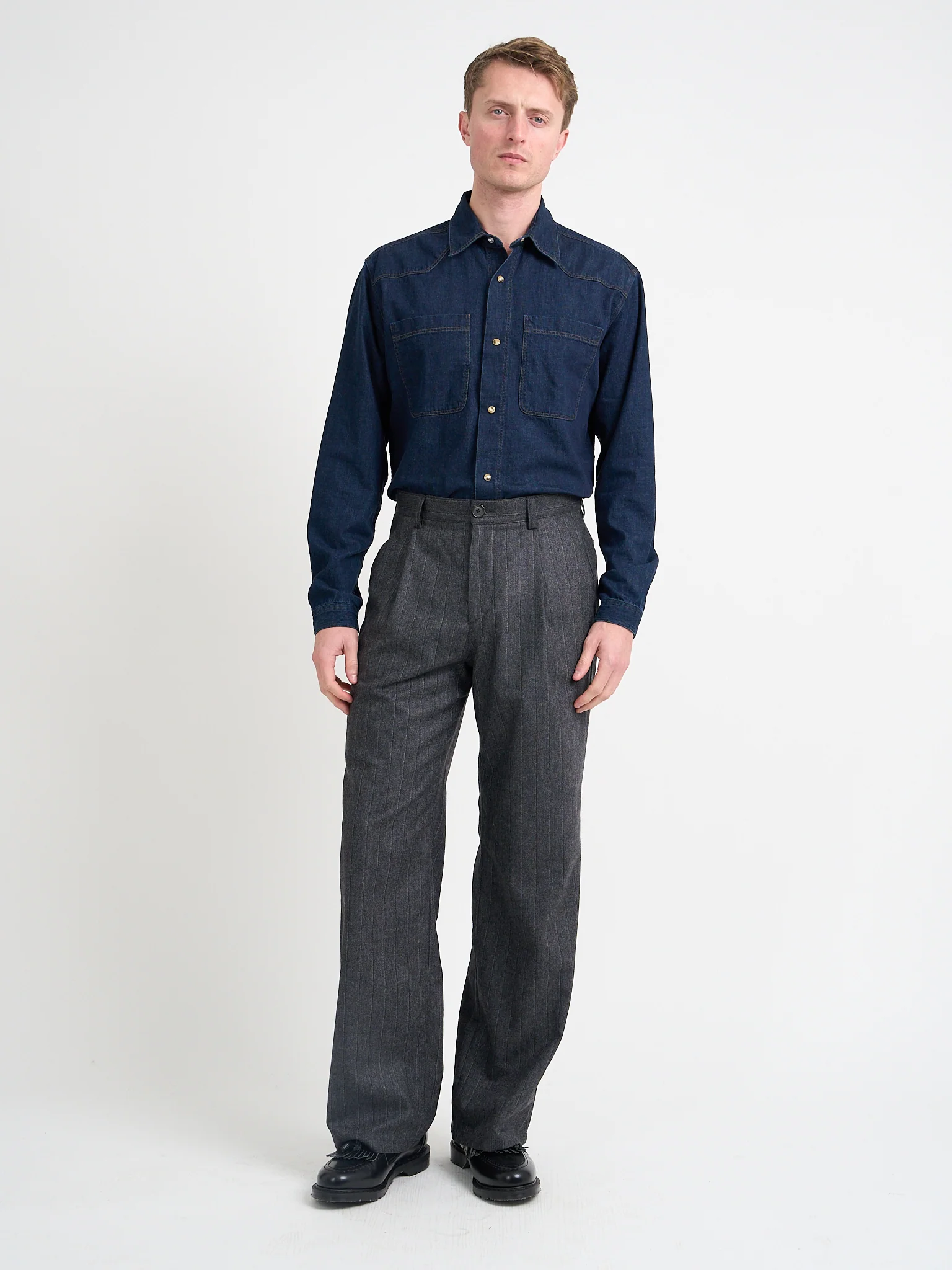 Quito Shirt Mullins Denim Indigo Rinse - Image 8
