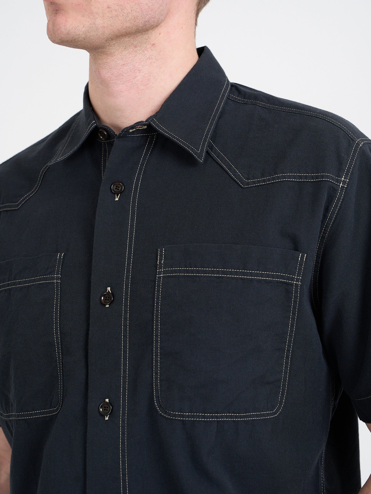 Quito Short Sleeve Shirt Donelly Charcoal - Image 4