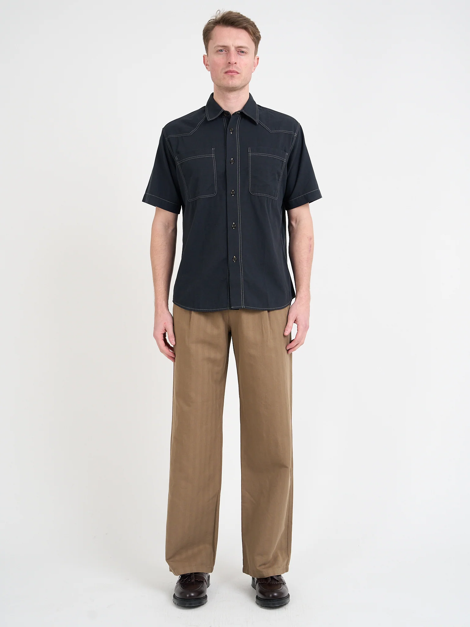 Quito Short Sleeve Shirt Donelly Charcoal - Image 7