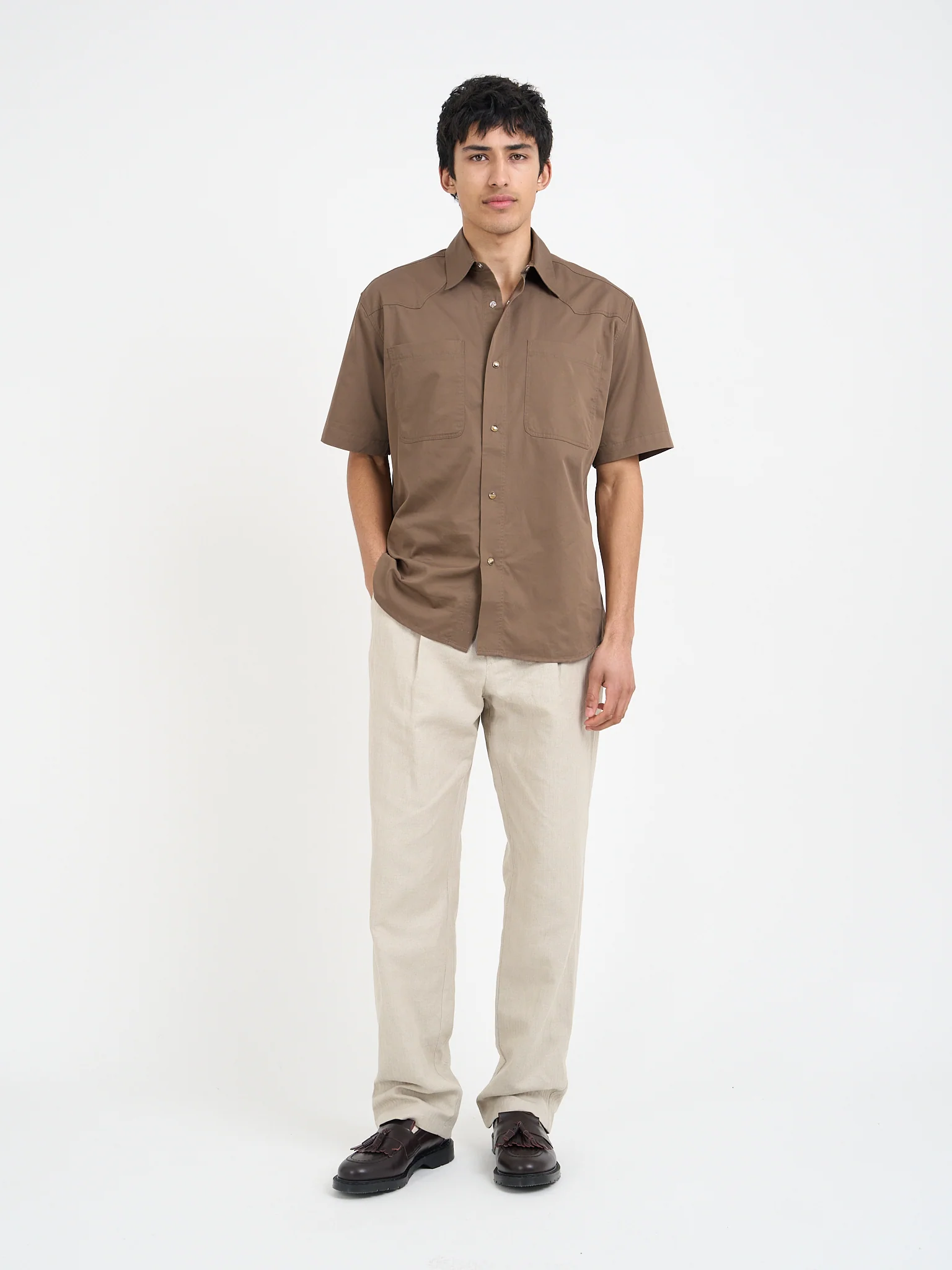 Quito Short Sleeve Shirt Gilman Beige - Image 6