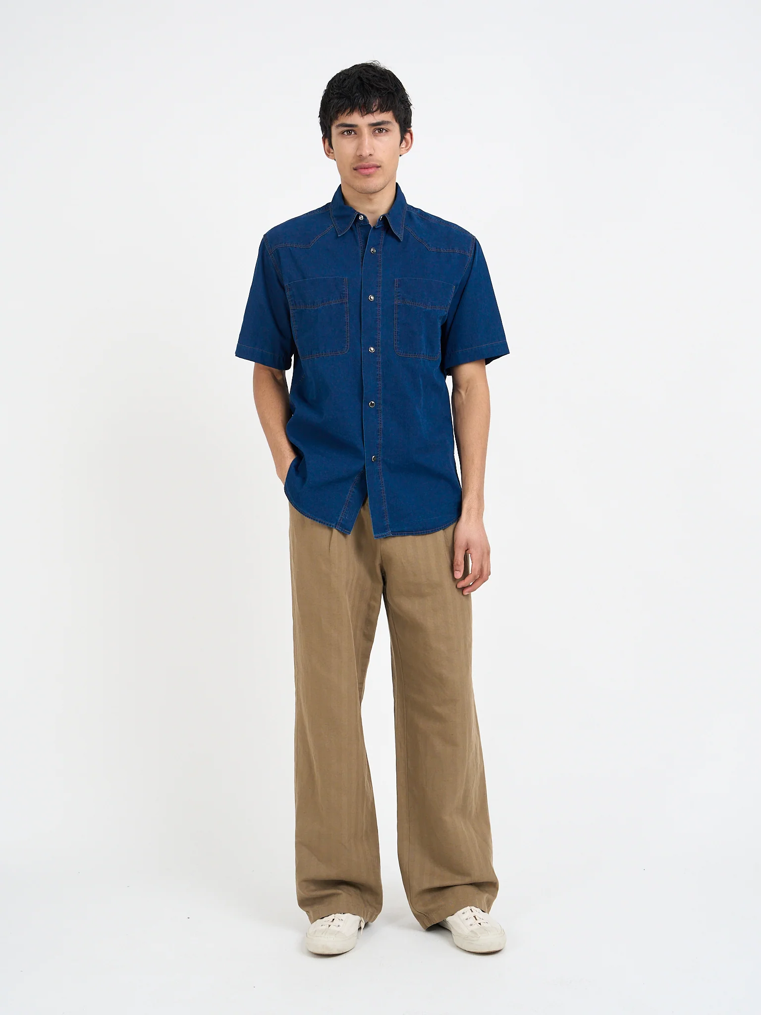 Quito Short Sleeve Shirt Wylie Indigo Rinse - Image 7