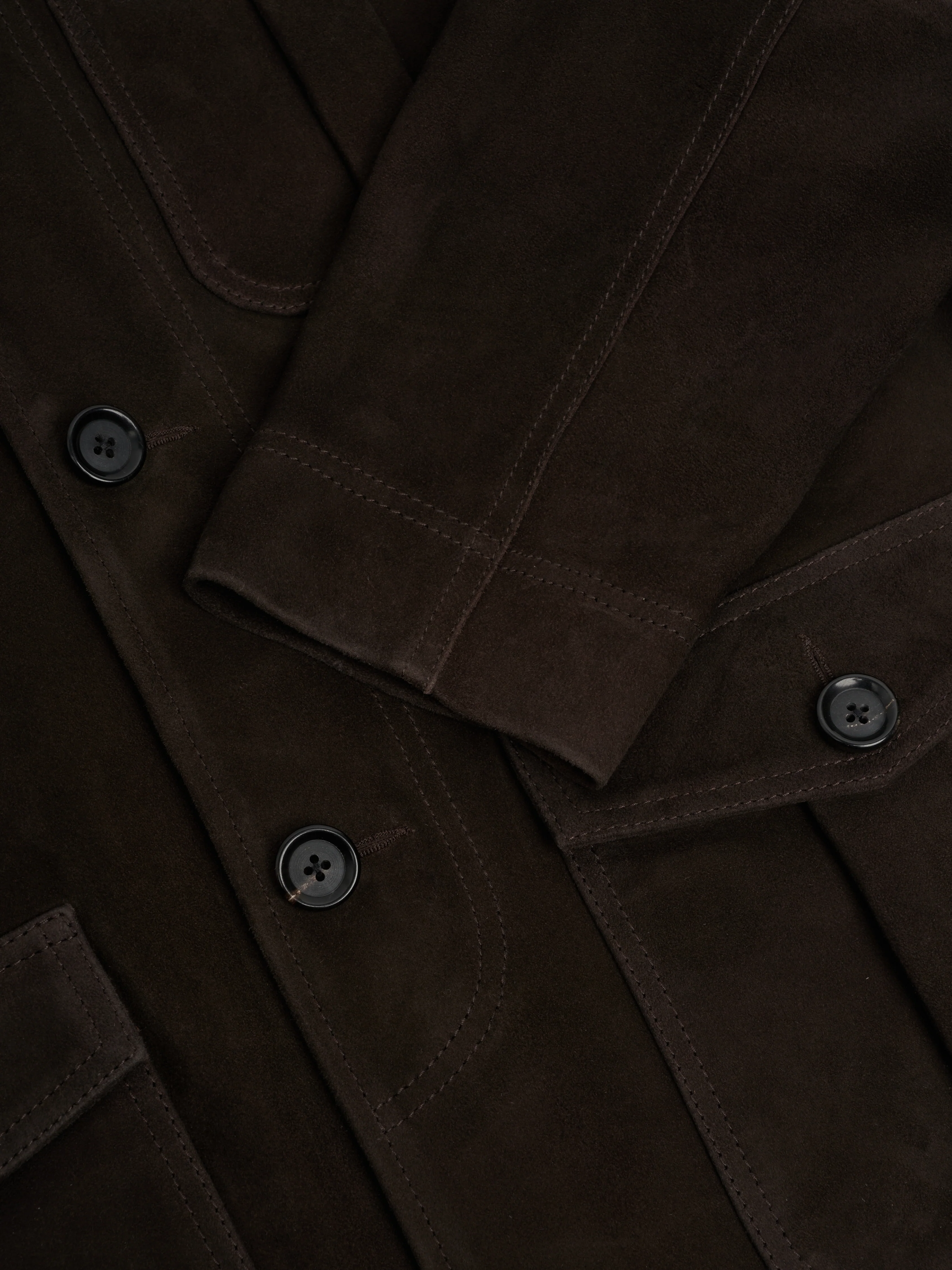 Shawcross Jacket Suede Chocolate Brown - Image 6