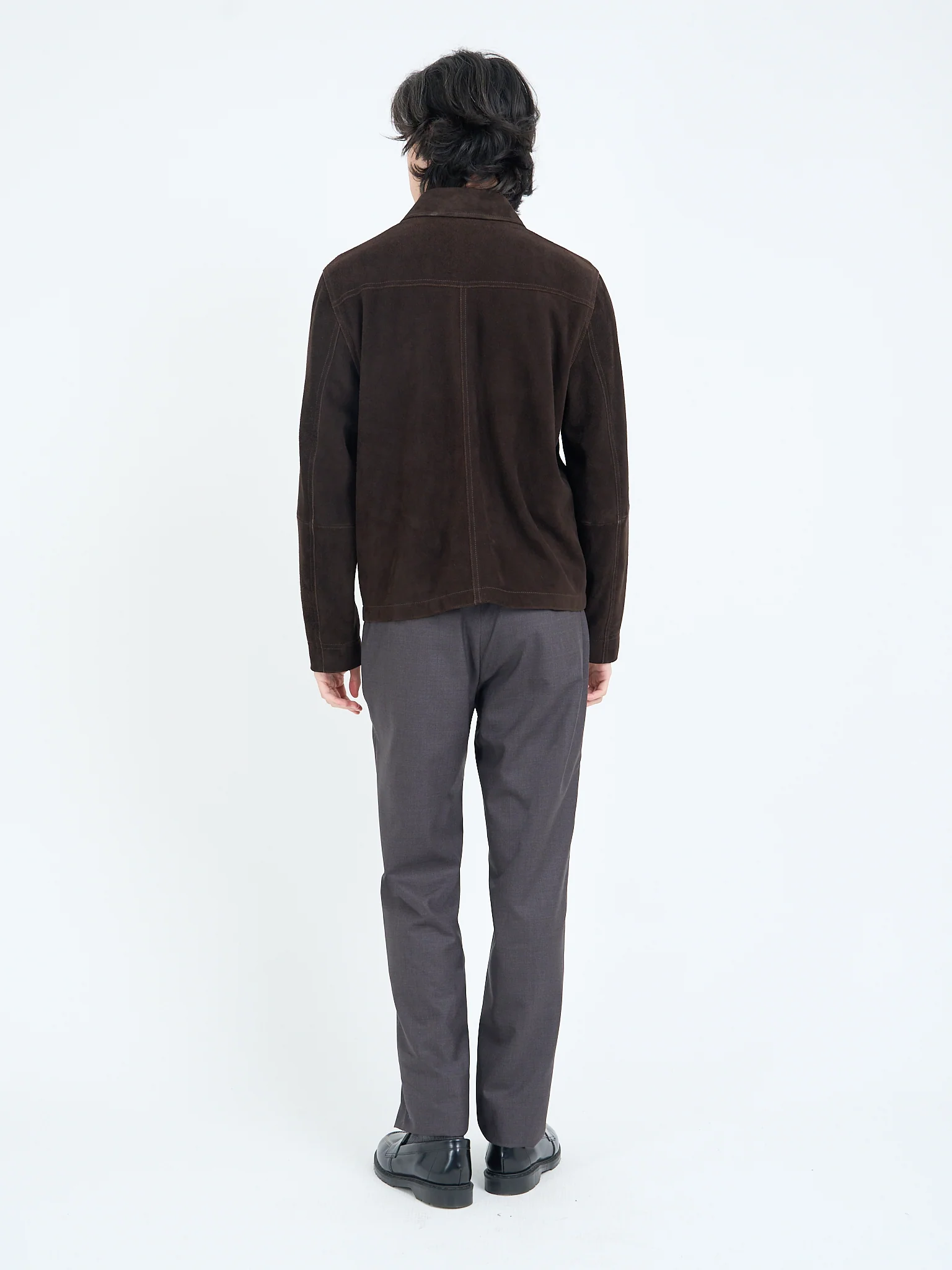 Shawcross Jacket Suede Chocolate Brown - Image 8