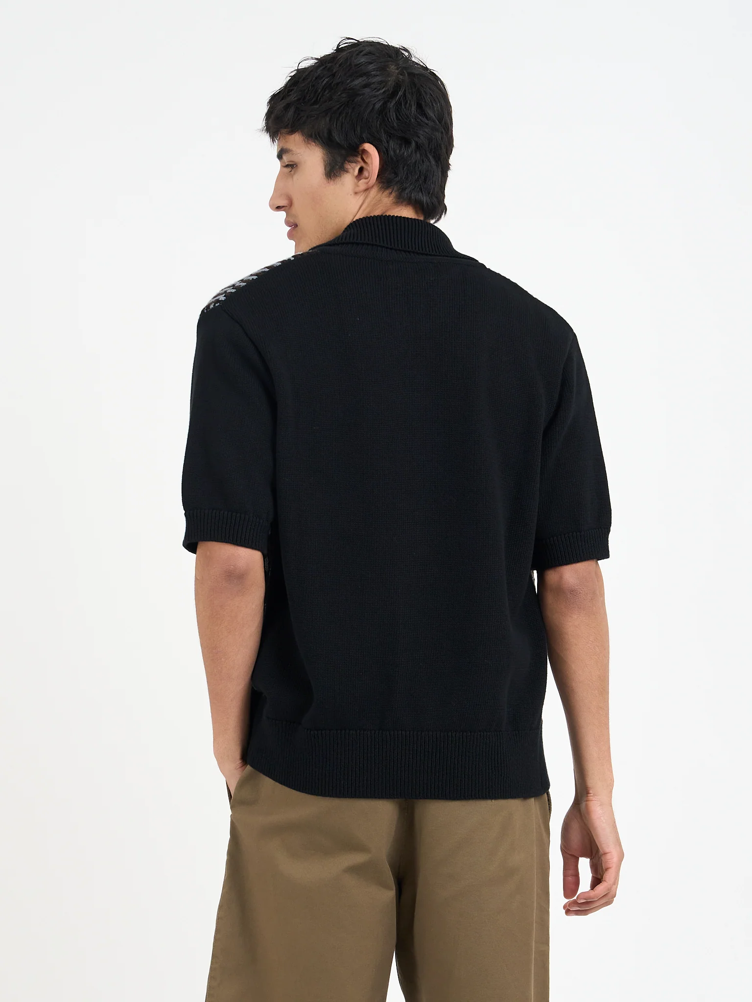 Short Sleeve Rossell Knitted Shirt Ayrton Multi - Image 3