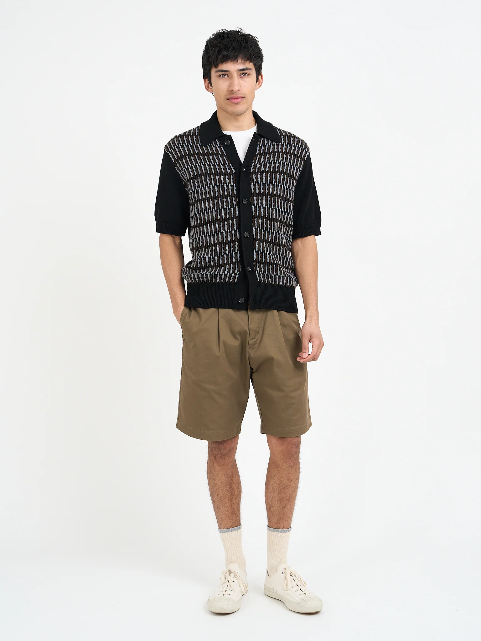 Short Sleeve Rossell Knitted Shirt Ayrton Multi - Image 7