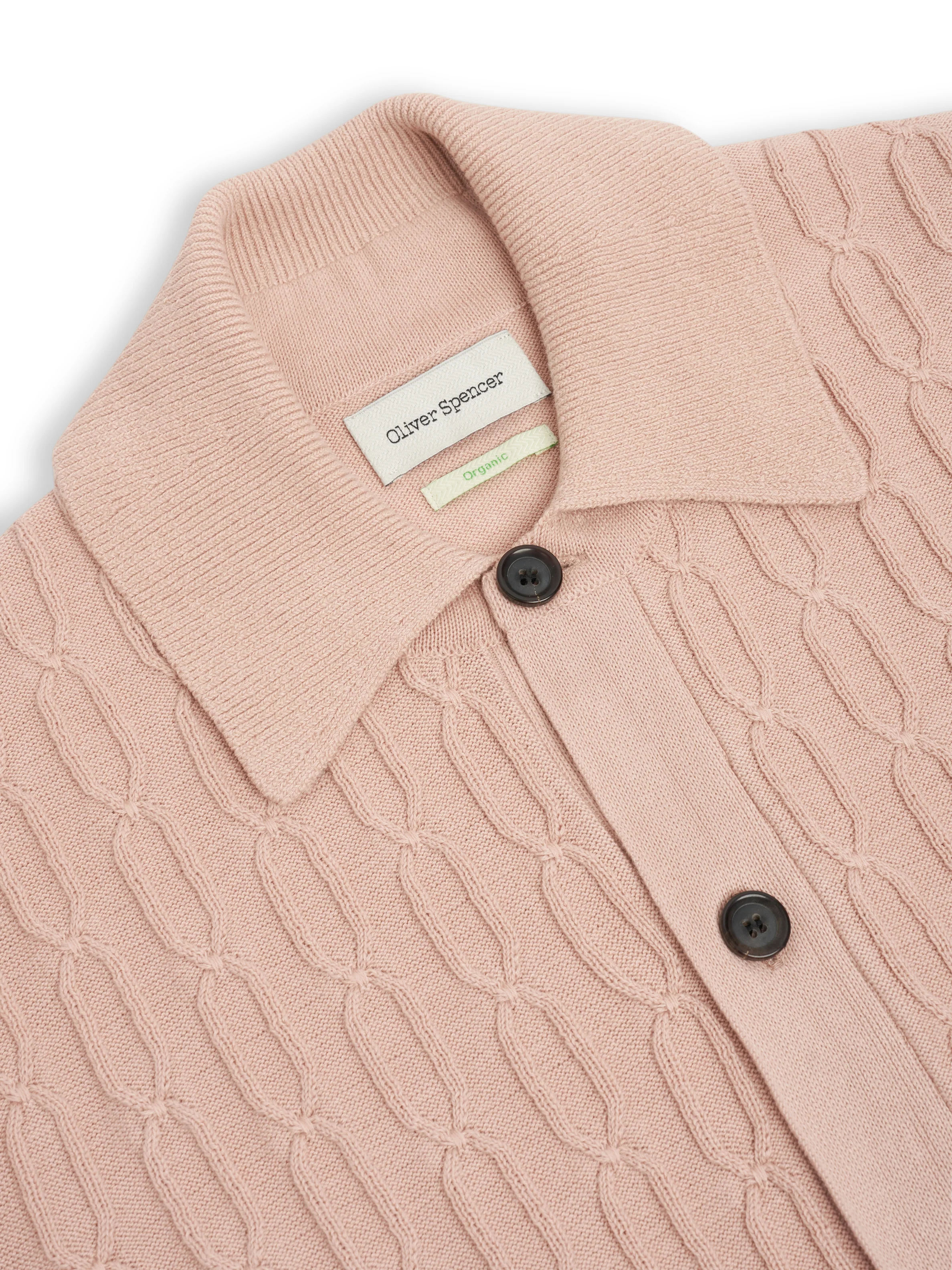 Short Sleeve Rossell Knitted Shirt Penrose Pink - Image 4