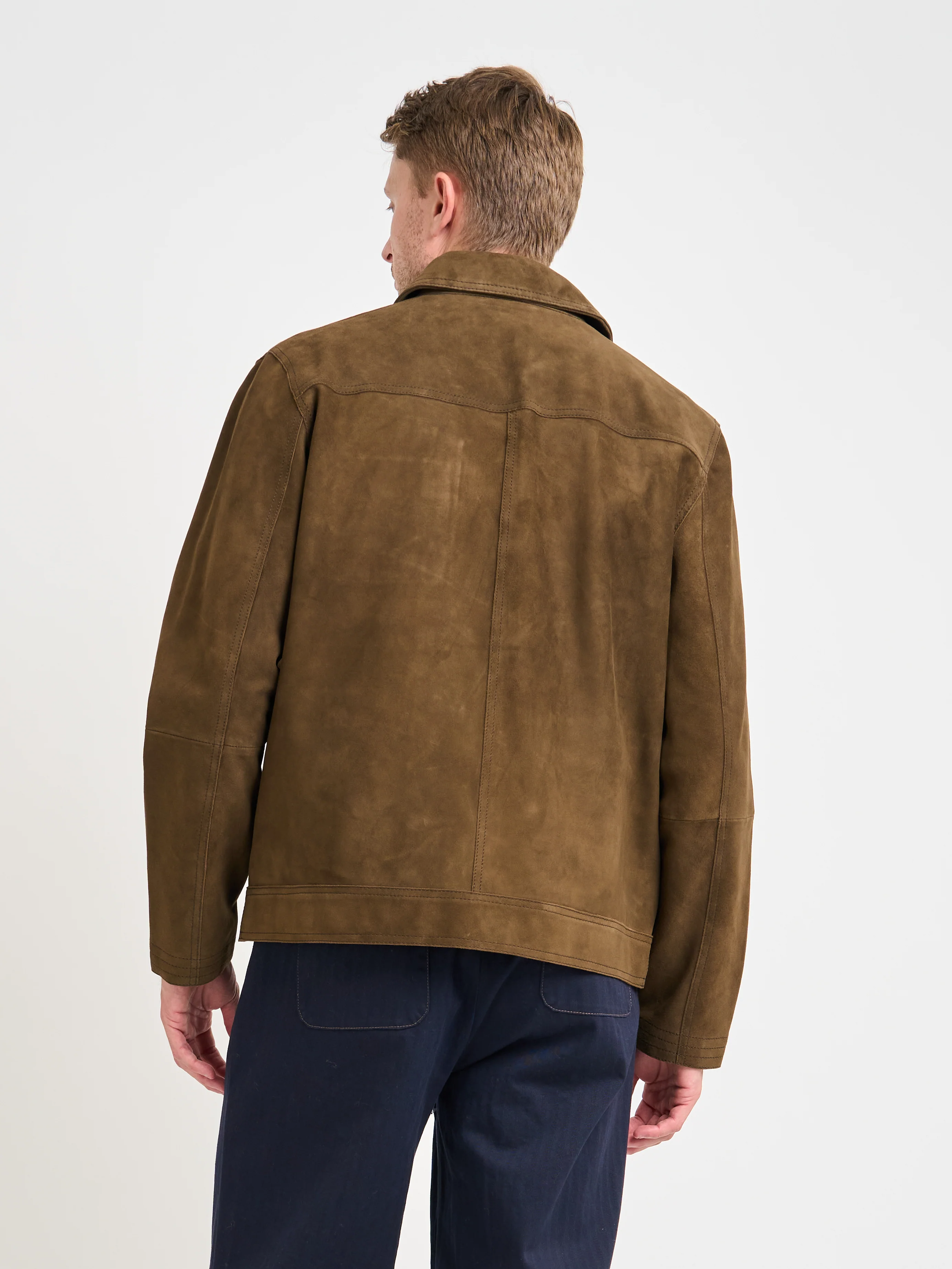 Suede Hardwick Jacket Suede Taupe - Image 3